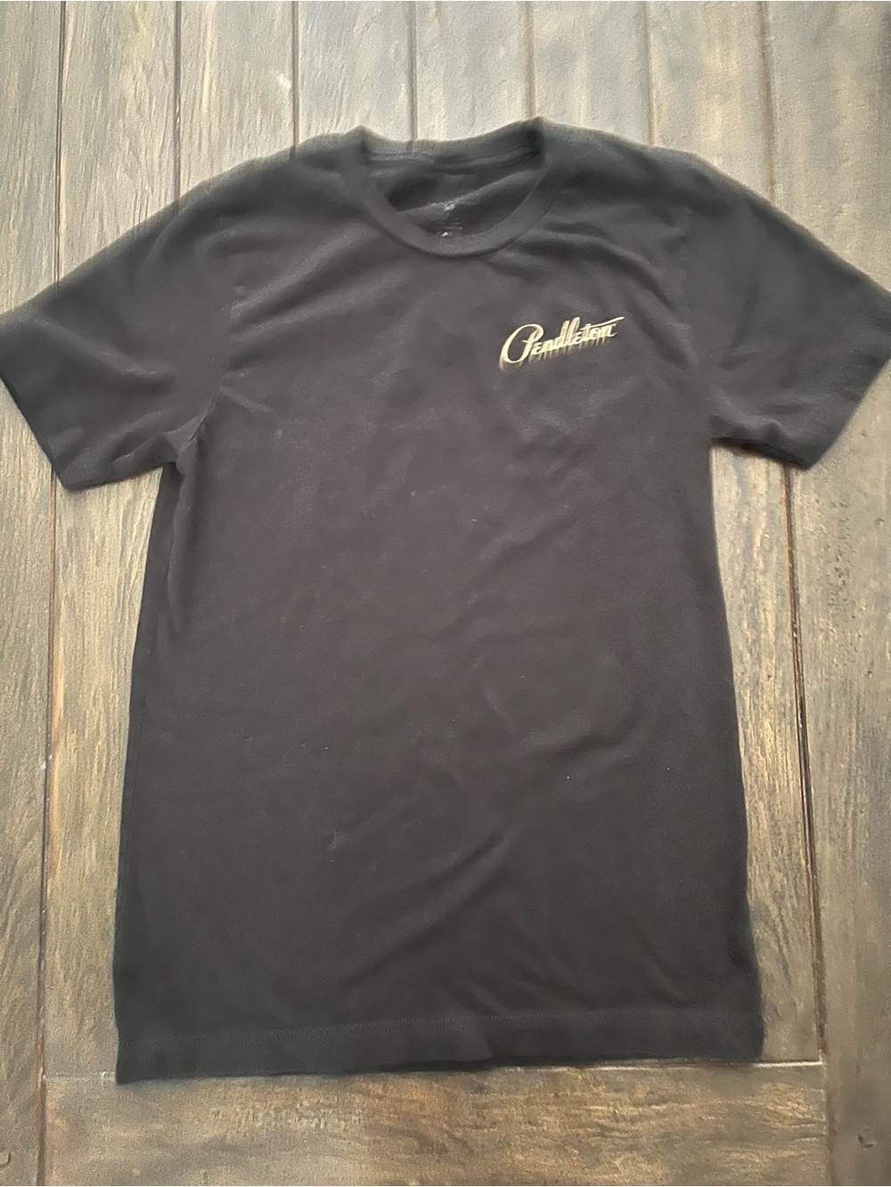 Pendleton Black Crew Neck Tee with Script Logo